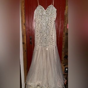 Terani Couture Cream Mermaid Prom Dress